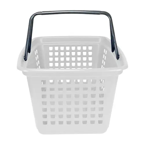 Kit 5 cestas de compras grande 25l branca