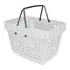 Kit 5 cestas de compras grande 25l branca