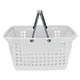 Kit 5 cestas de compras grande 25l branca