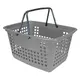 Kit 5 cestas de compras grande 25l cinza