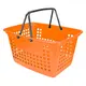 Kit 5 cestas de compras grande 25l laranja