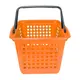 Kit 5 cestas de compras grande 25l laranja