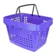 Kit 5 cestas de compras grande 25l lilás