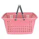 Kit 5 cestas de compras grande 25l rosa