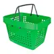 Kit 5 cestas de compras grande 25l verde