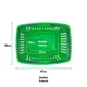 Kit 5 cestas de compras grande 25l verde