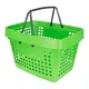 Kit 5 cestas de compras grande 25l verde cítrico