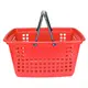 Kit 5 cestas de compras grande 25l vermelha