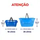Kit 5 cestas de compras grande 25l vermelha