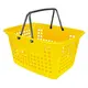 Kit 10 cestas de compras grande 25l amarela