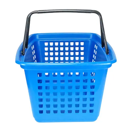 Kit 10 cestas de compras grande 25l azul