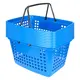Kit 10 cestas de compras grande 25l azul