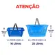 Kit 10 cestas de compras grande 25l azul