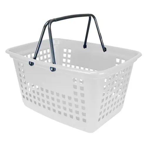 Kit 10 cestas de compras grande 25l branca