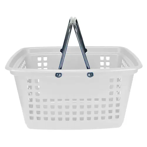 Kit 10 cestas de compras grande 25l branca