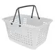 Kit 10 cestas de compras grande 25l branca