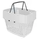 Kit 10 cestas de compras grande 25l branca