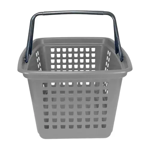 Kit 10 cestas de compras grande 25l cinza