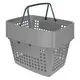 Kit 10 cestas de compras grande 25l cinza