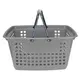 Kit 10 cestas de compras grande 25l cinza