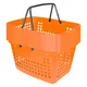 Kit 10 cestas de compras grande 25l laranja