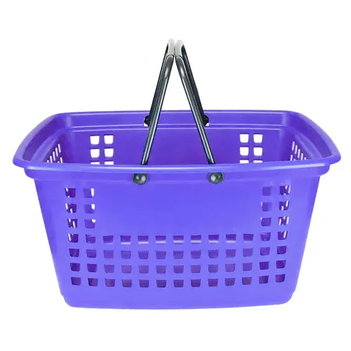 Kit 10 cestas de compras grande 25l lilás