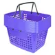 Kit 10 cestas de compras grande 25l lilás