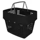 Kit 10 cestas de compras grande 25l preta