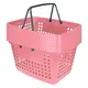 Kit 10 cestas de compras grande 25l rosa