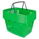 Kit 10 cestas de compras grande 25l verde