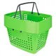 Kit 10 cestas de compras grande 25l verde cítrico