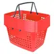 Kit 10 cestas de compras grande 25l vermelha