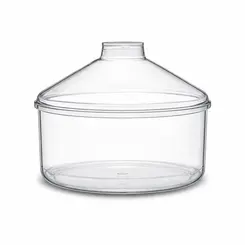 Pote transparente redondo 2,5l com tampa cônica p/ granel cereais alimentos