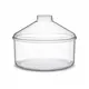 Pote transparente redondo 2,5l com tampa cônica p/ granel cereais alimentos