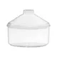 Kit 8 potes transparente redondo 2,5l com tampa cônica p/ granel cereais alimentos