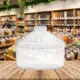 Kit 8 potes transparente redondo 2,5l com tampa cônica p/ granel cereais alimentos