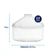 Kit 8 potes transparente redondo 2,5l com tampa cônica p/ granel cereais alimentos