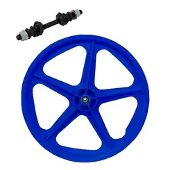 Roda dianteira extra nylon azul aro 20 de bicicleta completa