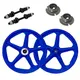 Par de rodas extra nylon azul aro 20 de bicicleta dianteira e traseira