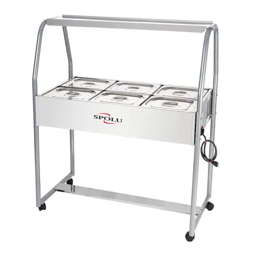 Buffet térmico 6 cubas spl-506 inox 220v - spolu