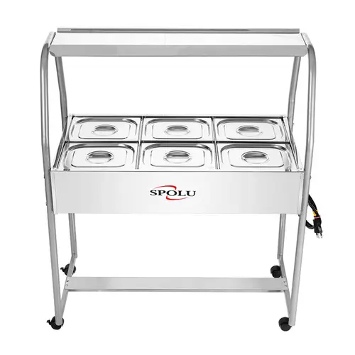Buffet térmico 6 cubas spl-506 inox 220v - spolu