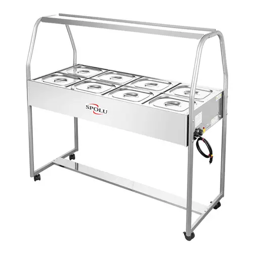 Buffet térmico 8 cubas spl-509 inox 220v - spolu
