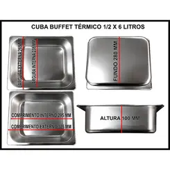 Buffet térmico 8 cubas spl-509 inox 220v - spolu
