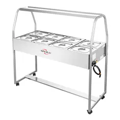 Buffet térmico 8 cubas spl-509 inox 110v - spolu