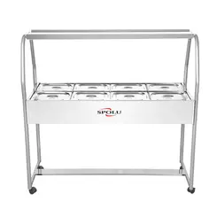 Buffet térmico 8 cubas spl-509 inox 110v - spolu
