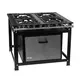 Fogão industrial 4 bocas 40x40 cm com forno - cristalaço