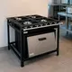 Fogão industrial 4 bocas 40x40 cm com forno - cristalaço