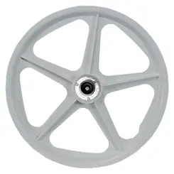Roda extra nylon branca aro 20' para bicicleta