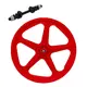 Roda dianteira extra nylon vermelha aro 20 de bicicleta completa