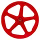 Roda dianteira extra nylon vermelha aro 20 de bicicleta completa